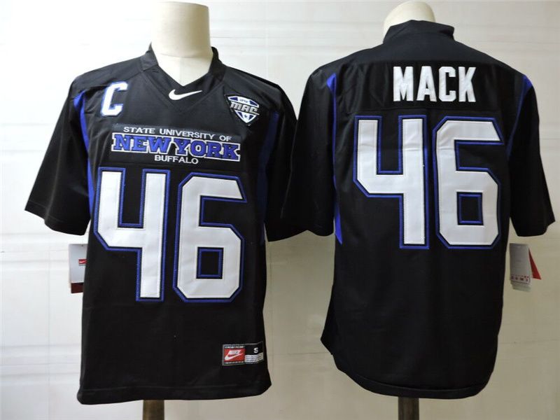 Men #46 Mack Black Nike 2025 NCAA Jersey